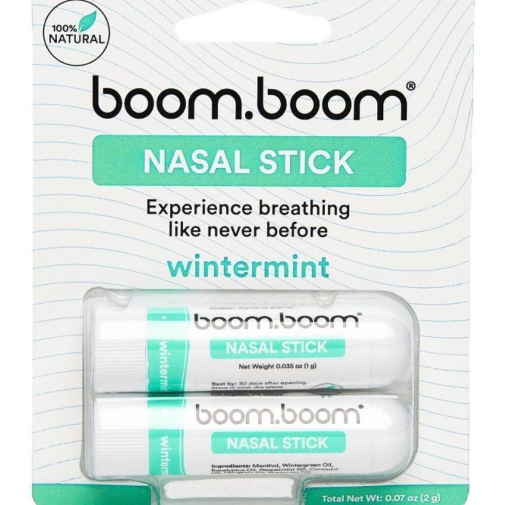 2PK-Boom Boom Nasal Stick Made With Essential Oils winter mint